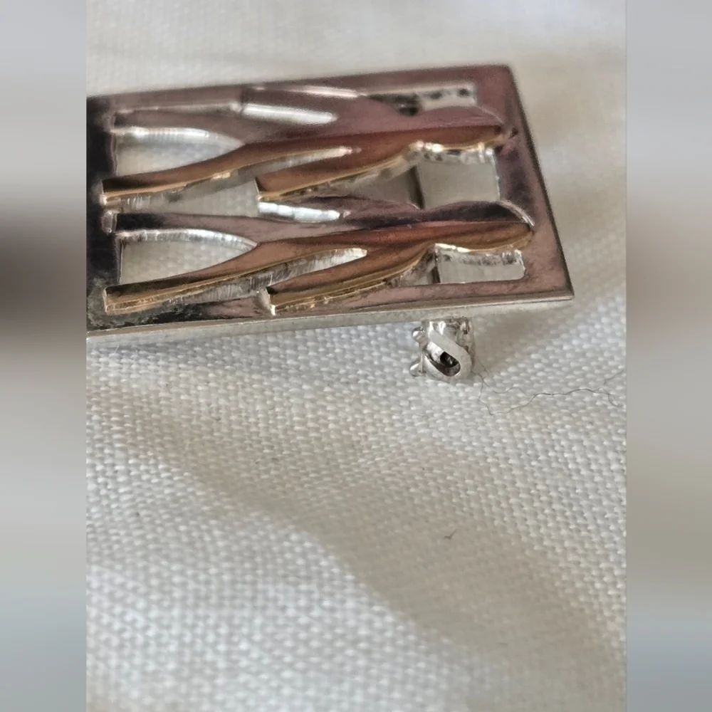Brooch 925 & 14k Gold